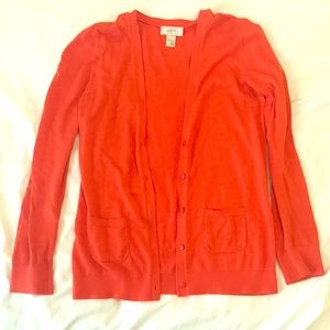 Ann Taylor Loft orange Cardigan